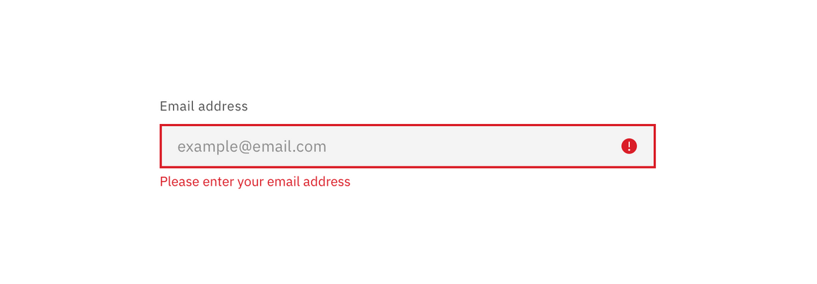 Example of client-side error message Example of client-side error message