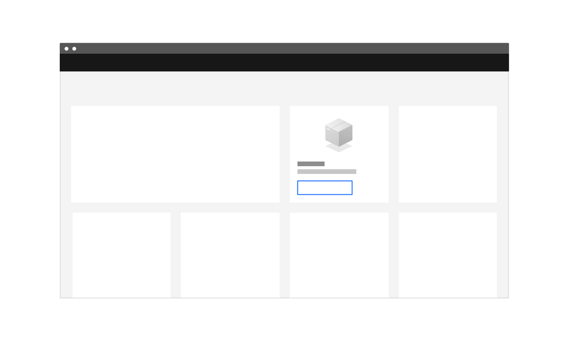 Layout for empty state in a small tile Layout for empty state in a small tile