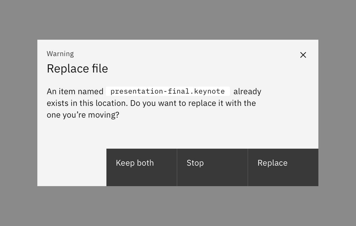 Three button modal example Three button modal example