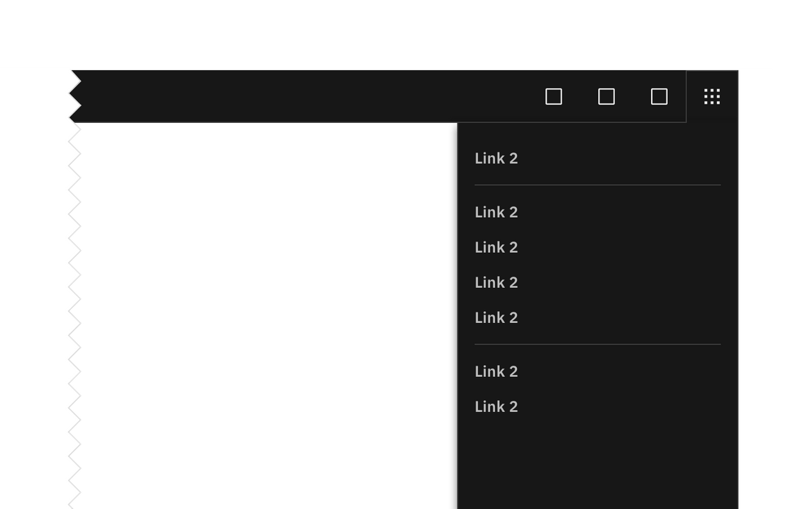 UI shell right panel example. UI shell right panel example.