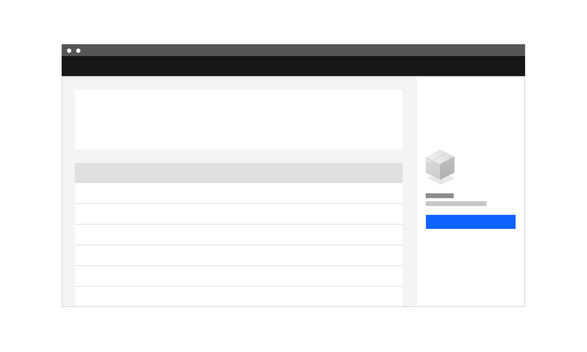 Layout for empty state in a side panel Layout for empty state in a side panel