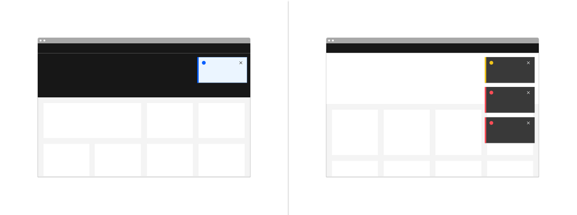 Example of toast notification with action button and time stamp Example of toast notification with action button and time stamp