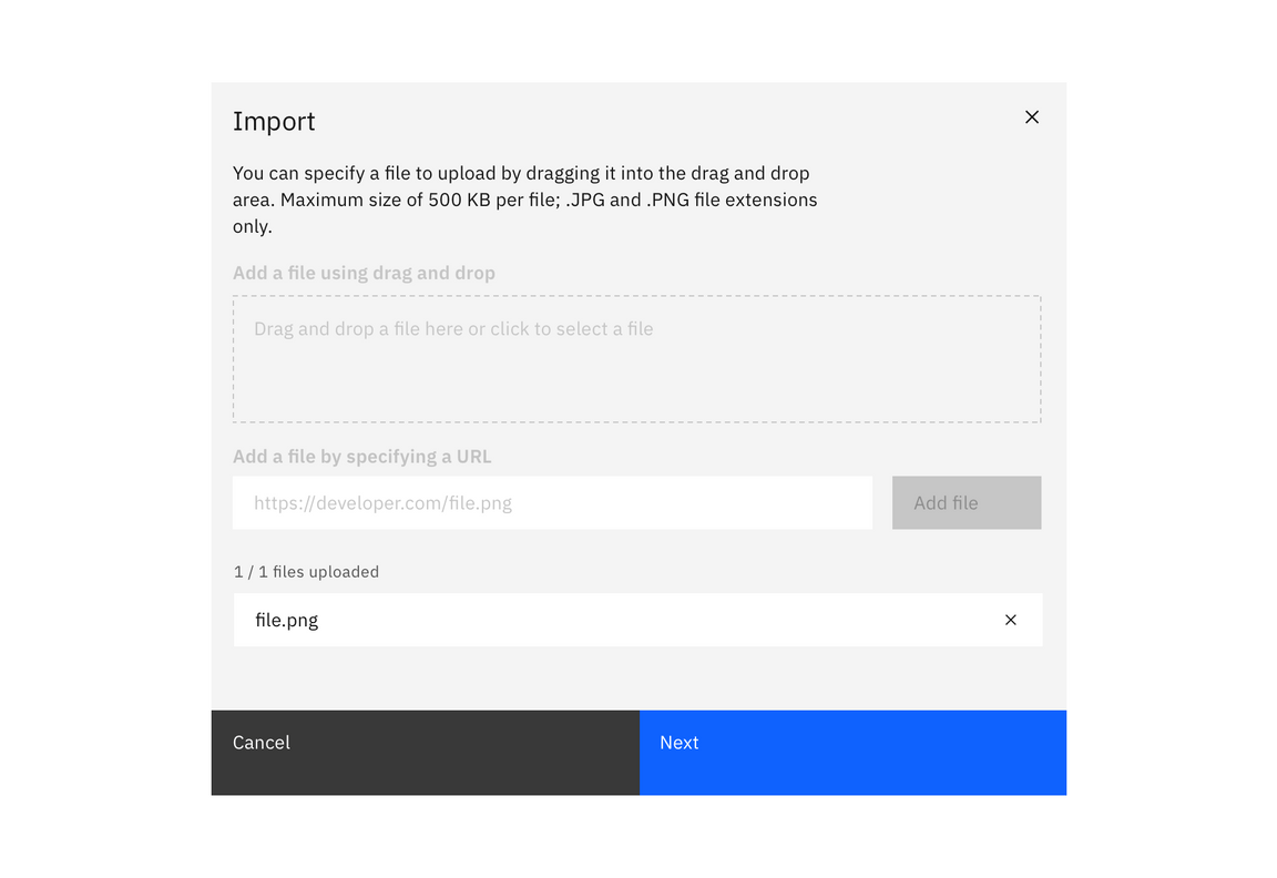 Example of a file imported by URL Example of a file imported by URL