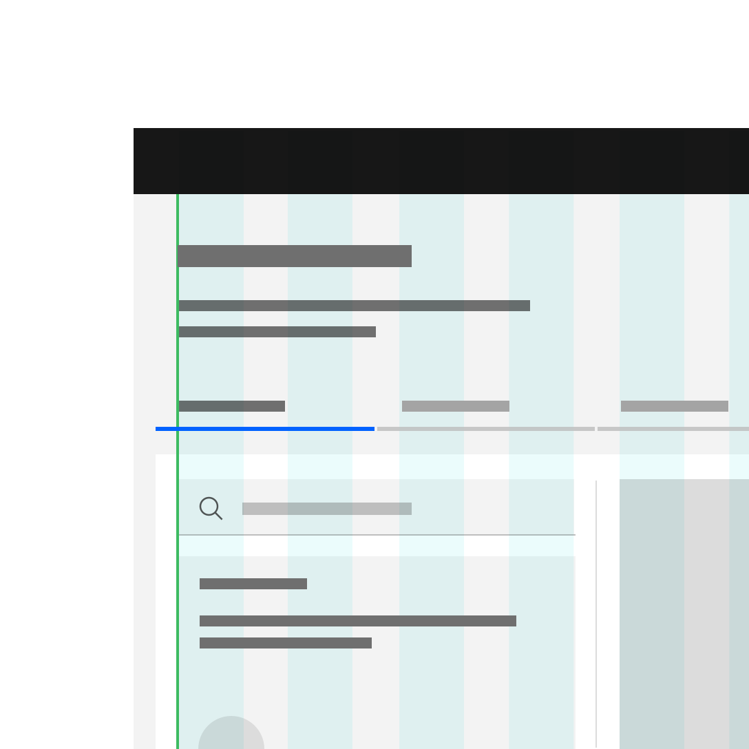 Do align components within containers flush to the columns. Do align components within containers flush to the columns.